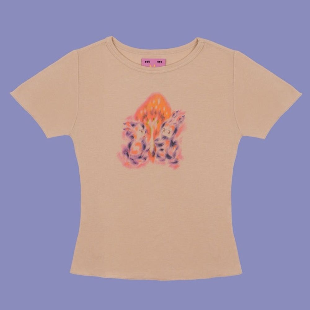 NWOT UNIF bunny shirt size small cream/tan